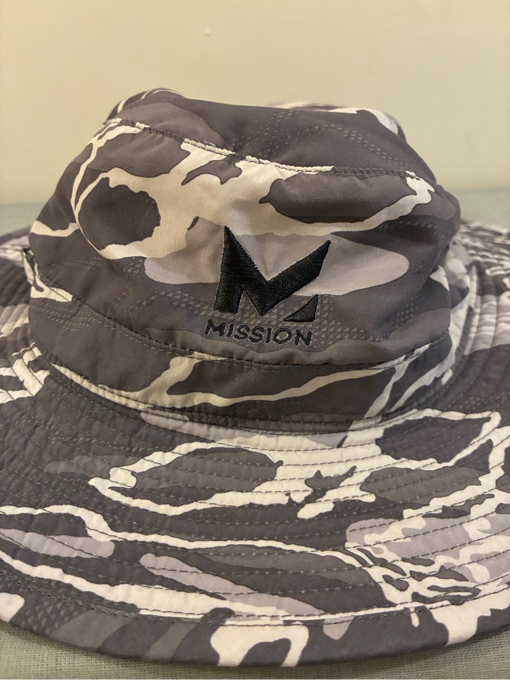 Unisex Men/Women Gray Camo Bucket Mission UPF Hat